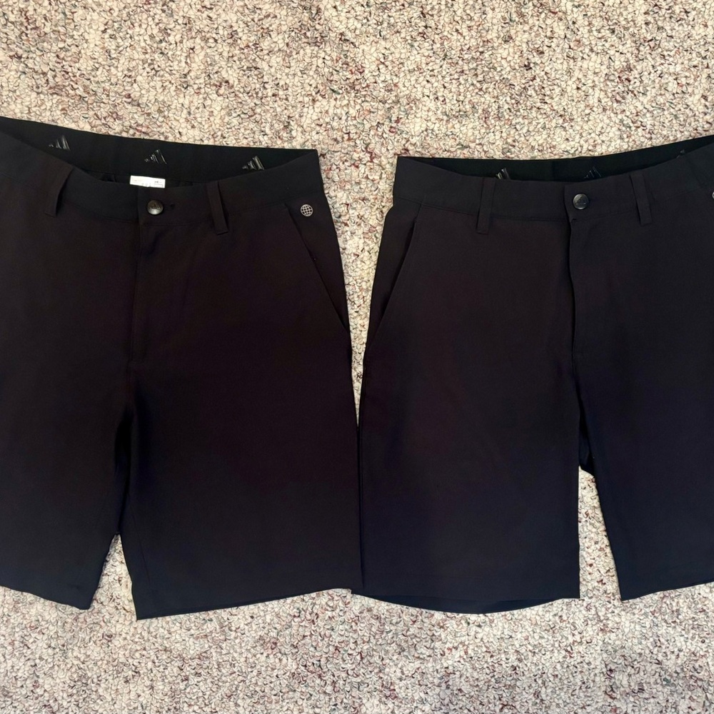 Adidas ULTIMATE365 8.5-INCH GOLF SHORTS Size 28 Black 2 Pairs